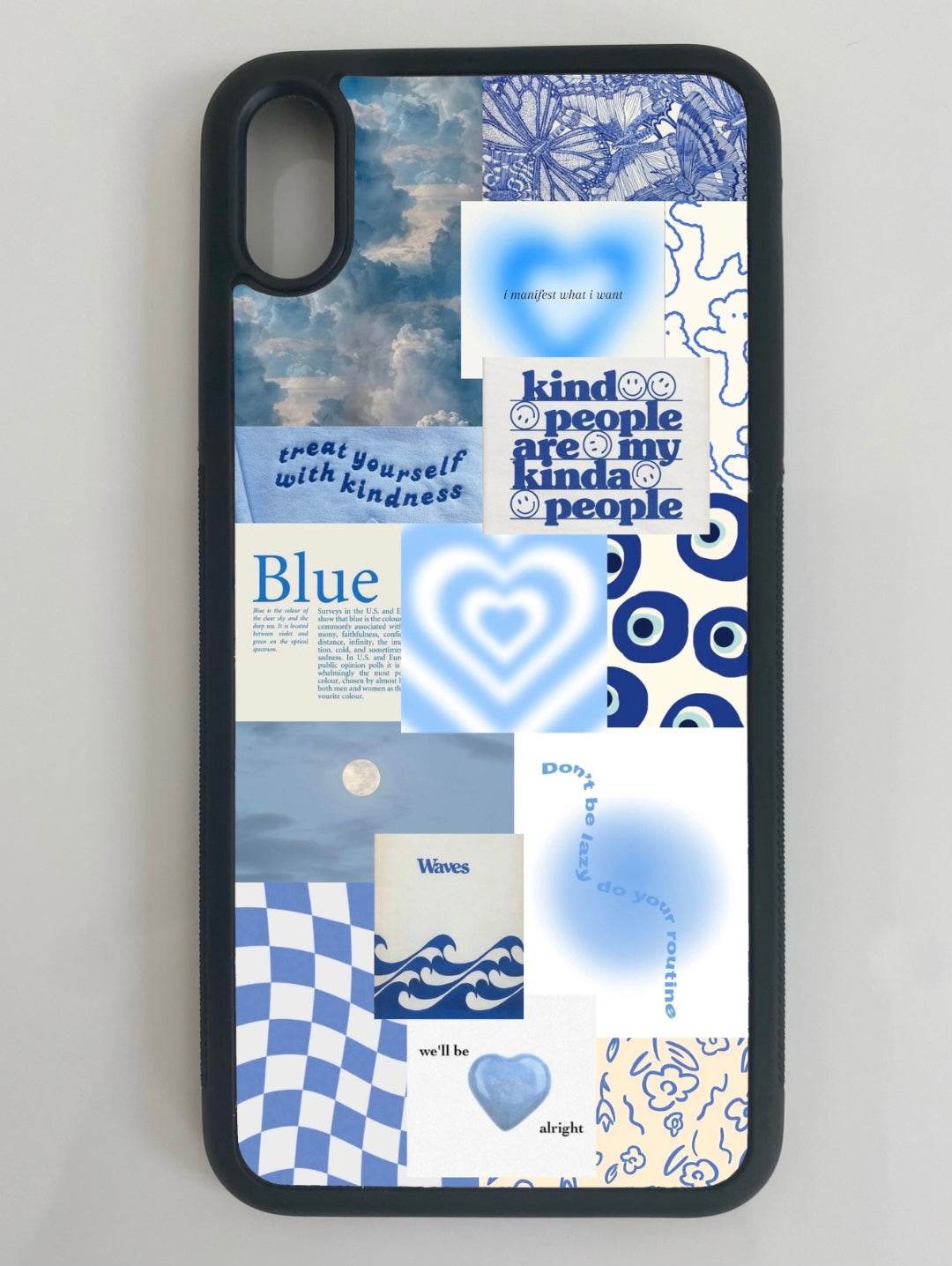 Blue collage phone case