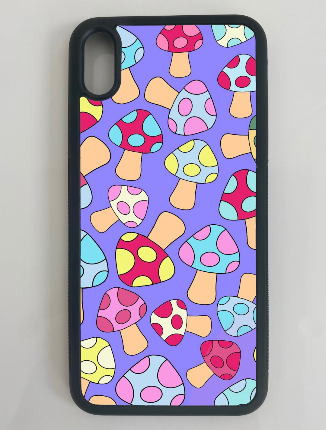 Purple Groovy Mushrooms Phone Case