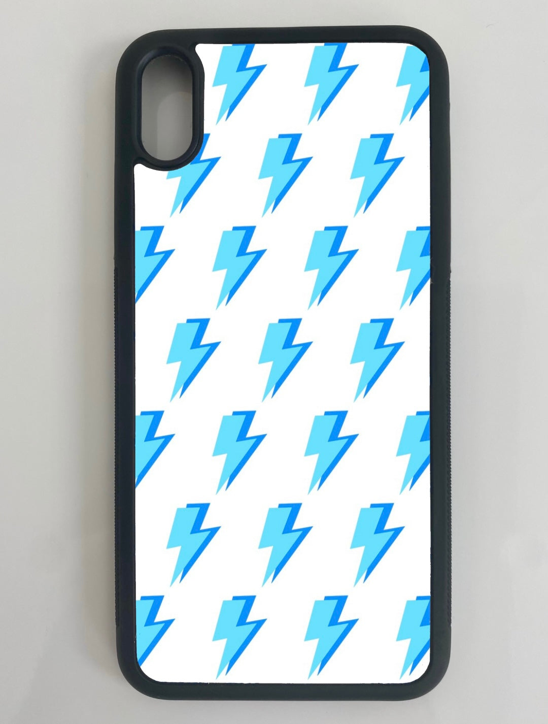 Blue Shadow Lightning Bolt Phone Case