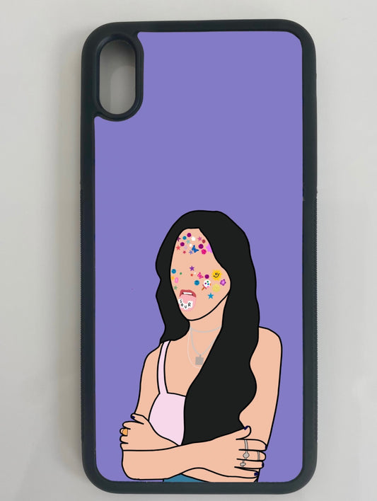 Olivia Rodrigo Inspired Phone Case Purple Background